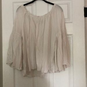 White Bell Sleeve Top